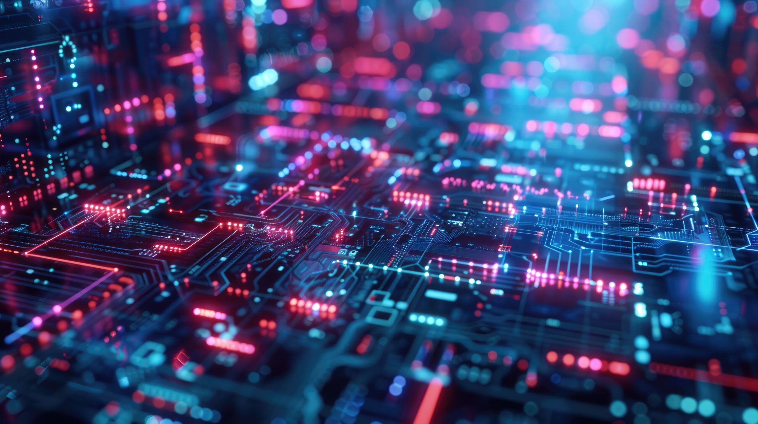 Abstract of digital connected shape and particle with tech cyber style. AIG53.